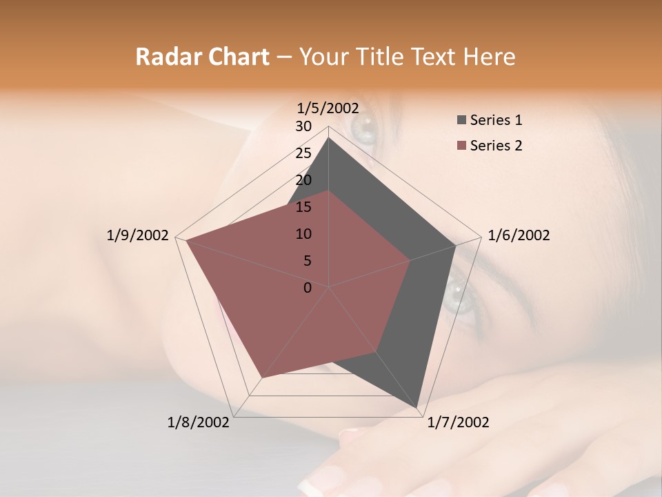 Beautiful Clean Cosmetics Woman Close Up Portrait Over White PowerPoint Template