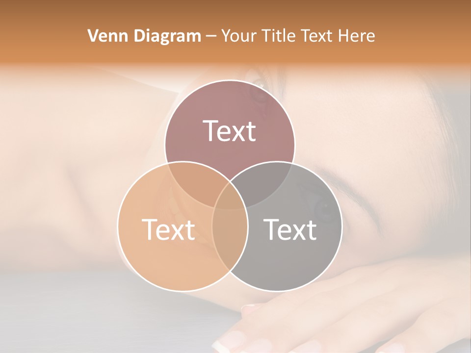 Beautiful Clean Cosmetics Woman Close Up Portrait Over White PowerPoint Template