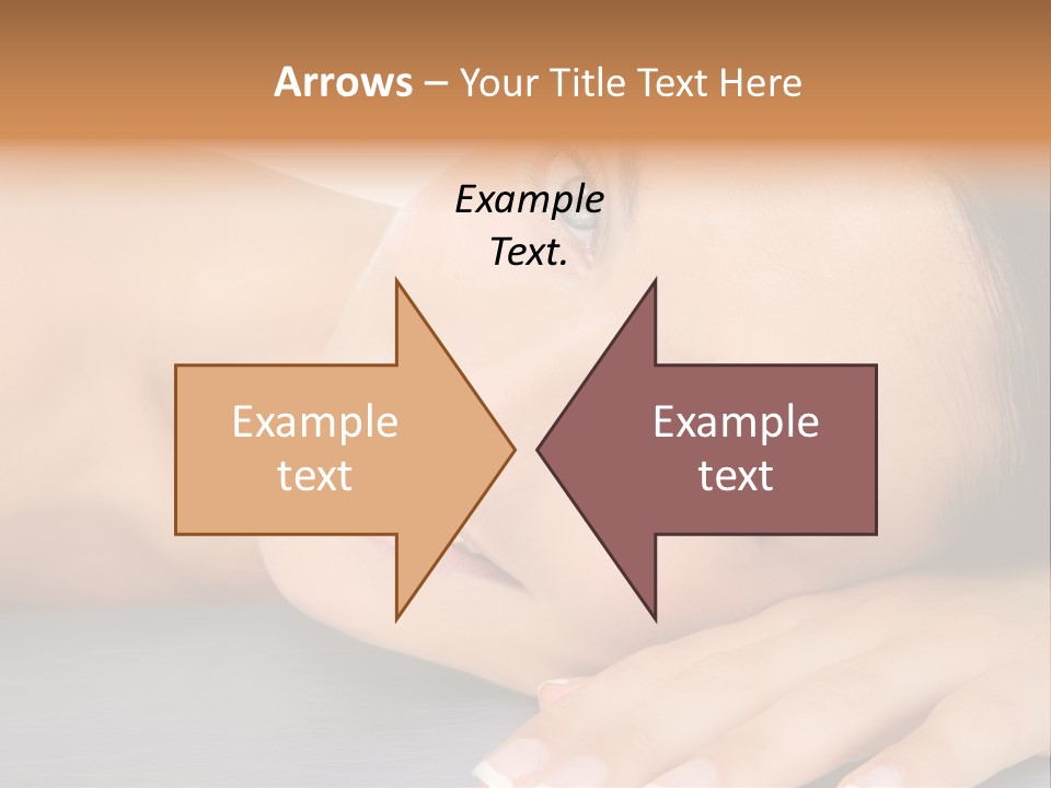 Beautiful Clean Cosmetics Woman Close Up Portrait Over White PowerPoint Template