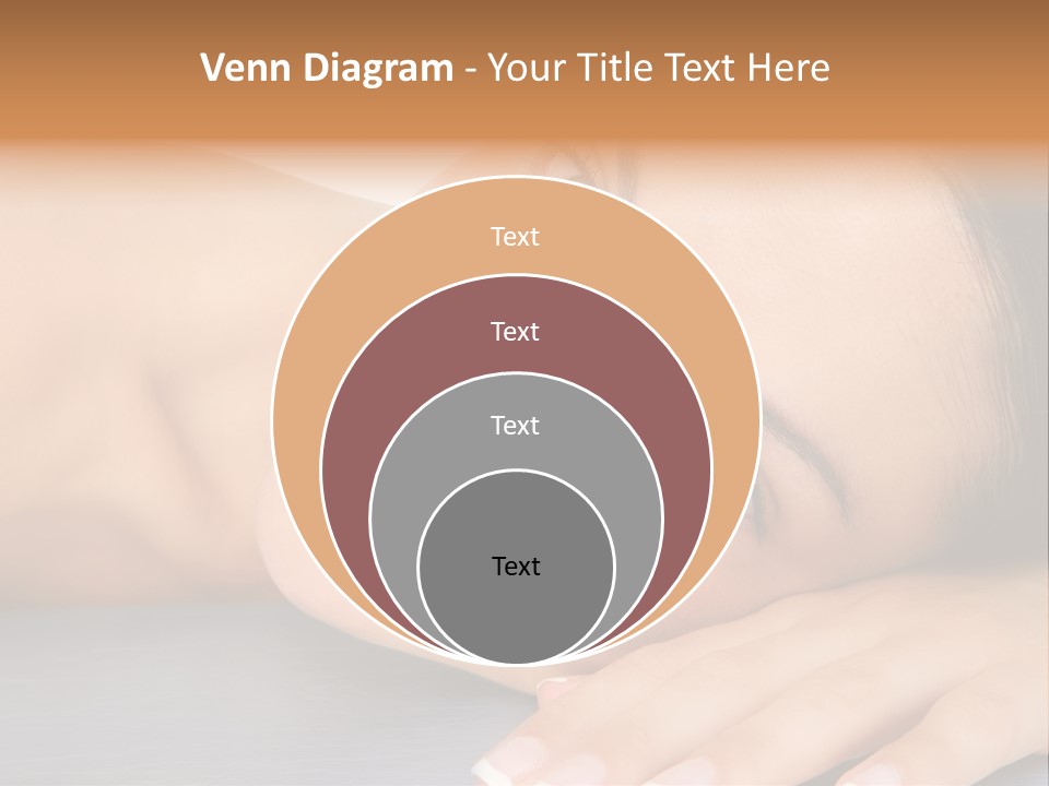 Beautiful Clean Cosmetics Woman Close Up Portrait Over White PowerPoint Template