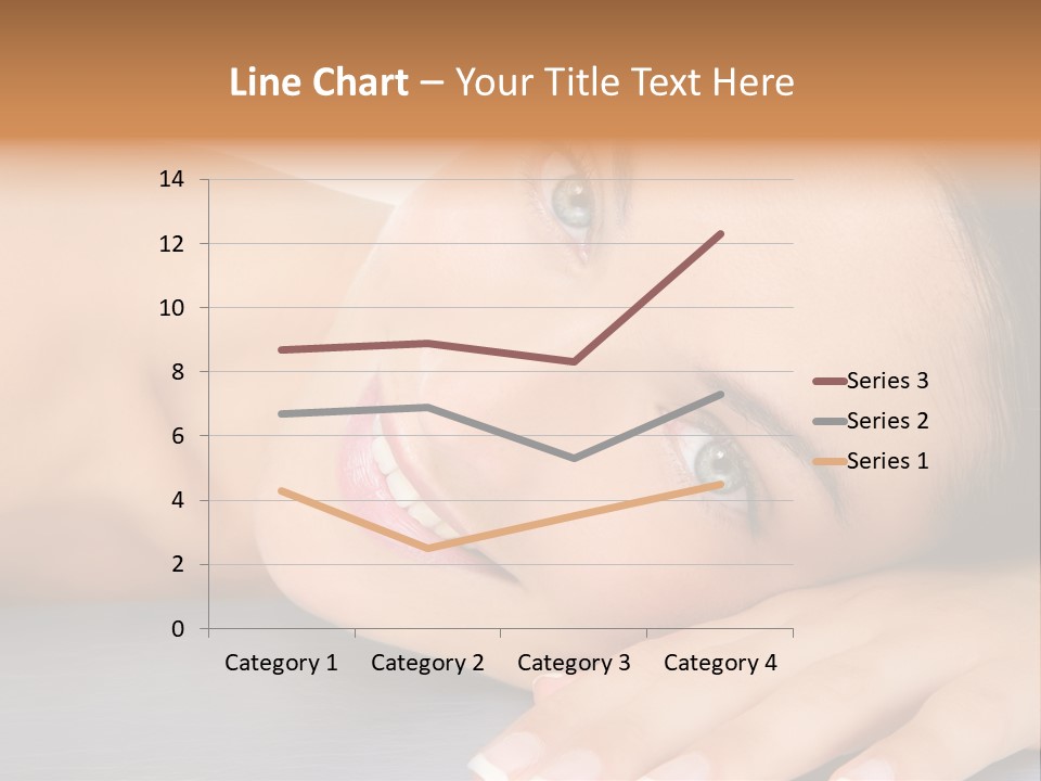 Beautiful Clean Cosmetics Woman Close Up Portrait Over White PowerPoint Template