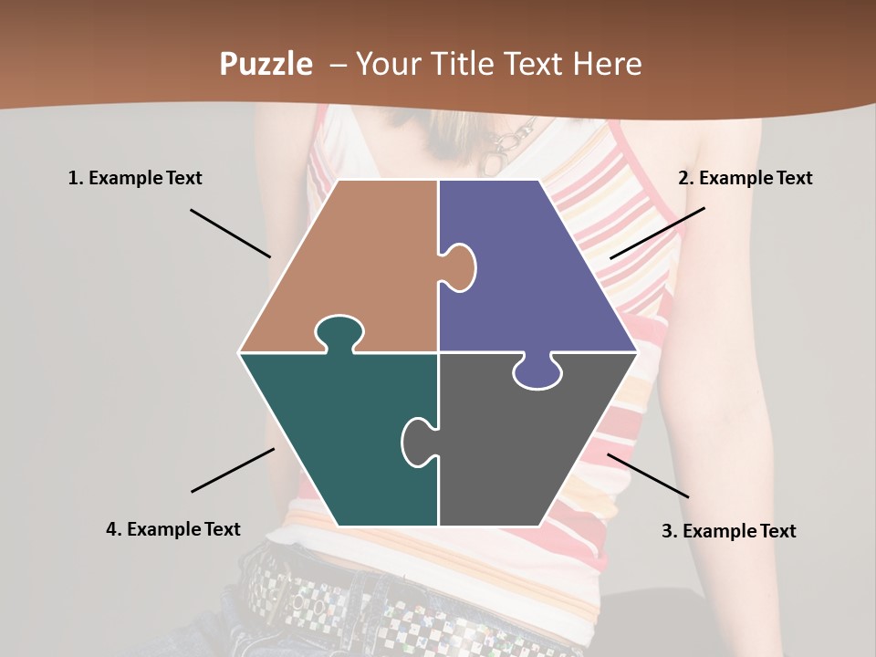 Relaxing In Studio Teen Girl PowerPoint Template