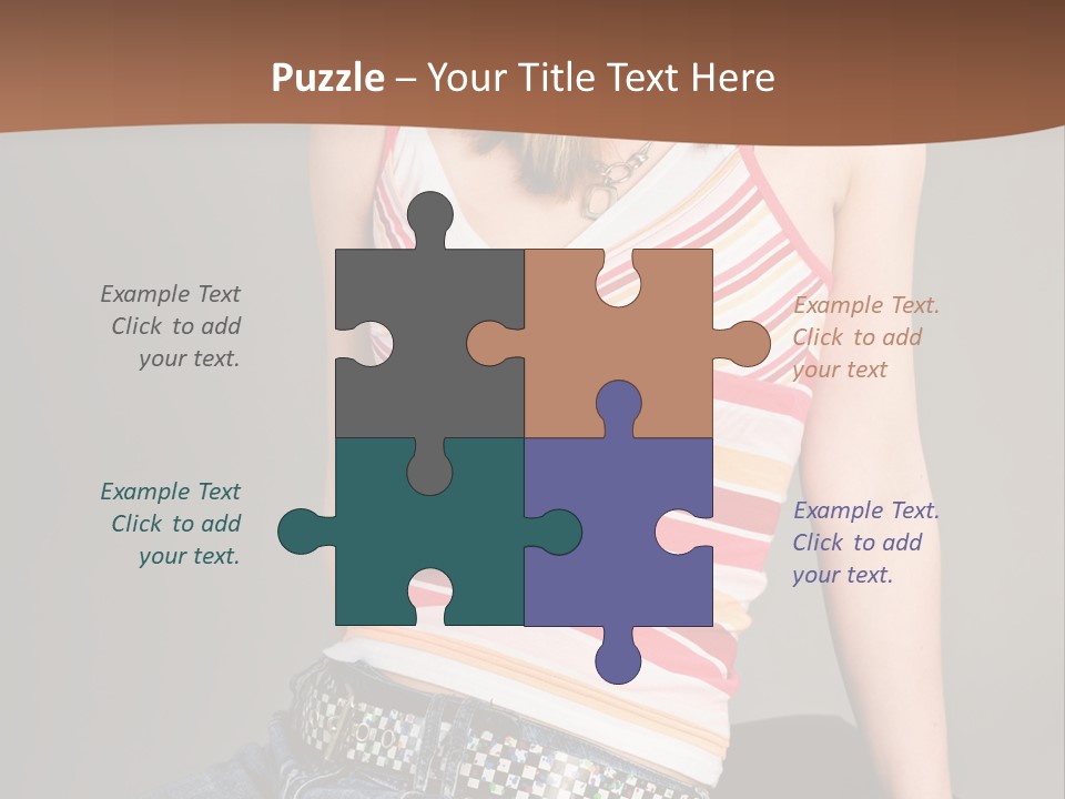 Relaxing In Studio Teen Girl PowerPoint Template