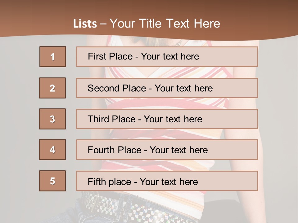 Relaxing In Studio Teen Girl PowerPoint Template