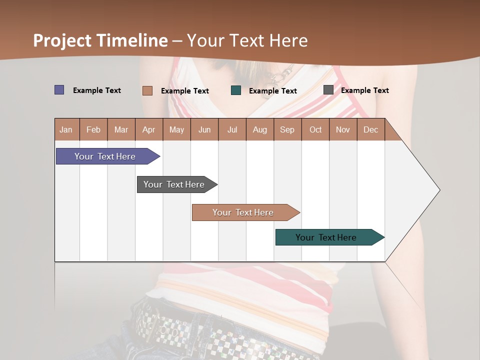 Relaxing In Studio Teen Girl PowerPoint Template