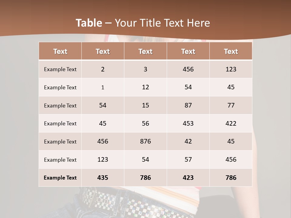 Relaxing In Studio Teen Girl PowerPoint Template