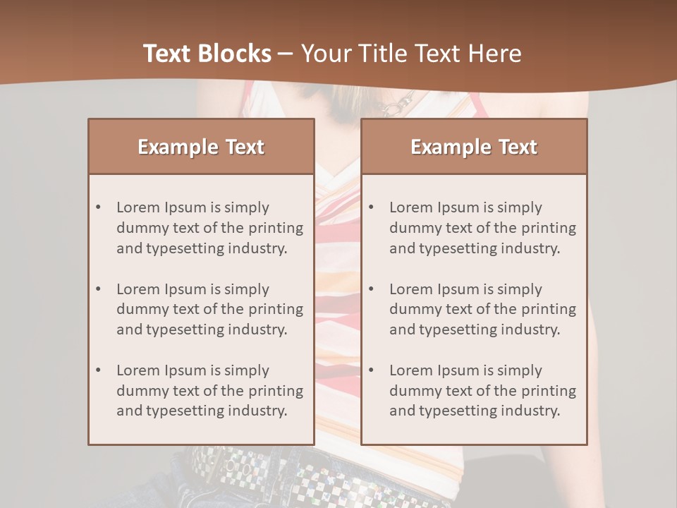 Relaxing In Studio Teen Girl PowerPoint Template