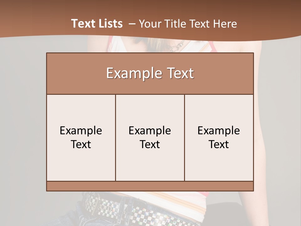Relaxing In Studio Teen Girl PowerPoint Template