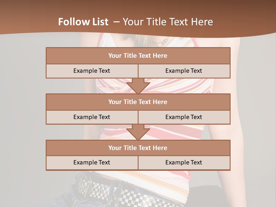 Relaxing In Studio Teen Girl PowerPoint Template