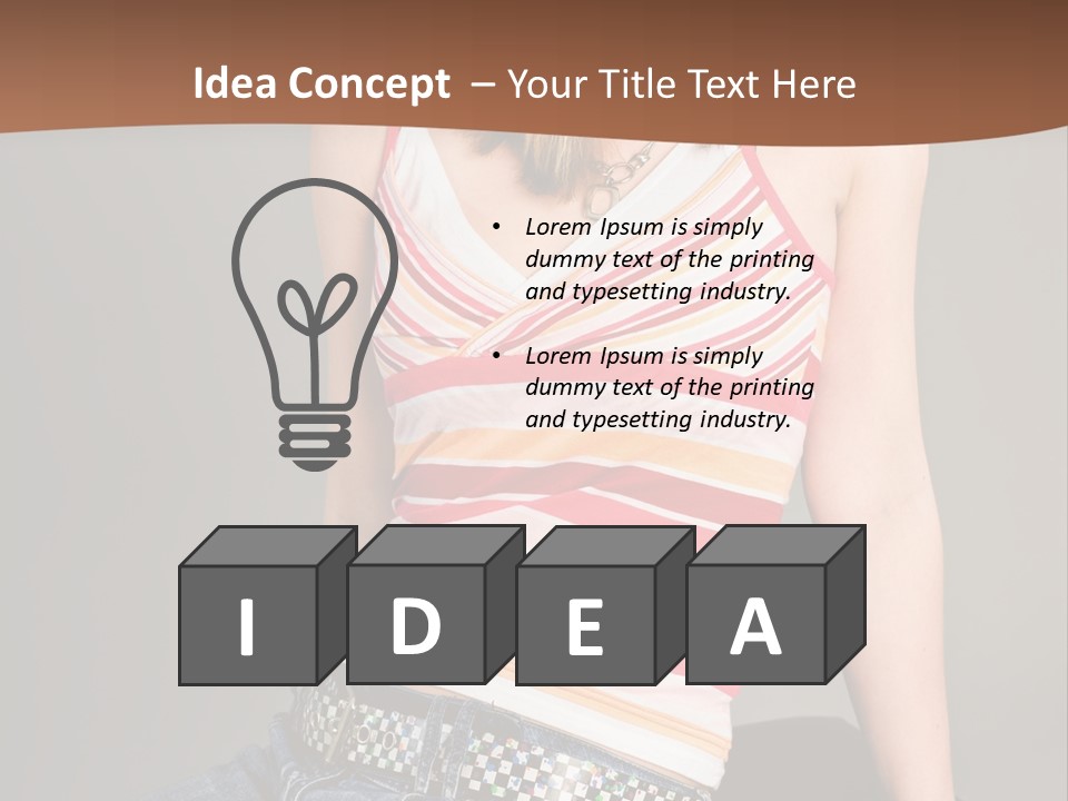 Relaxing In Studio Teen Girl PowerPoint Template