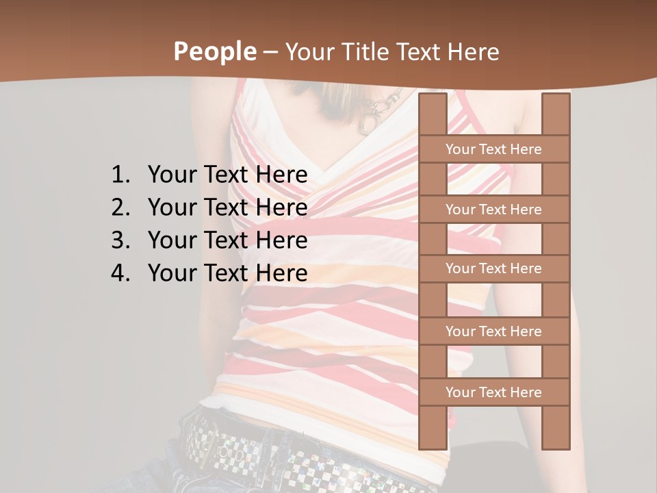 Relaxing In Studio Teen Girl PowerPoint Template