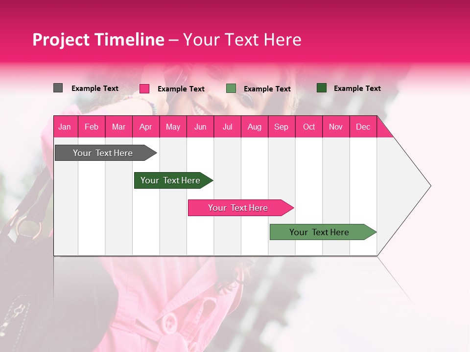 Beautiful Young Brunette Woman Talking On The Cellphone Outdoor PowerPoint Template