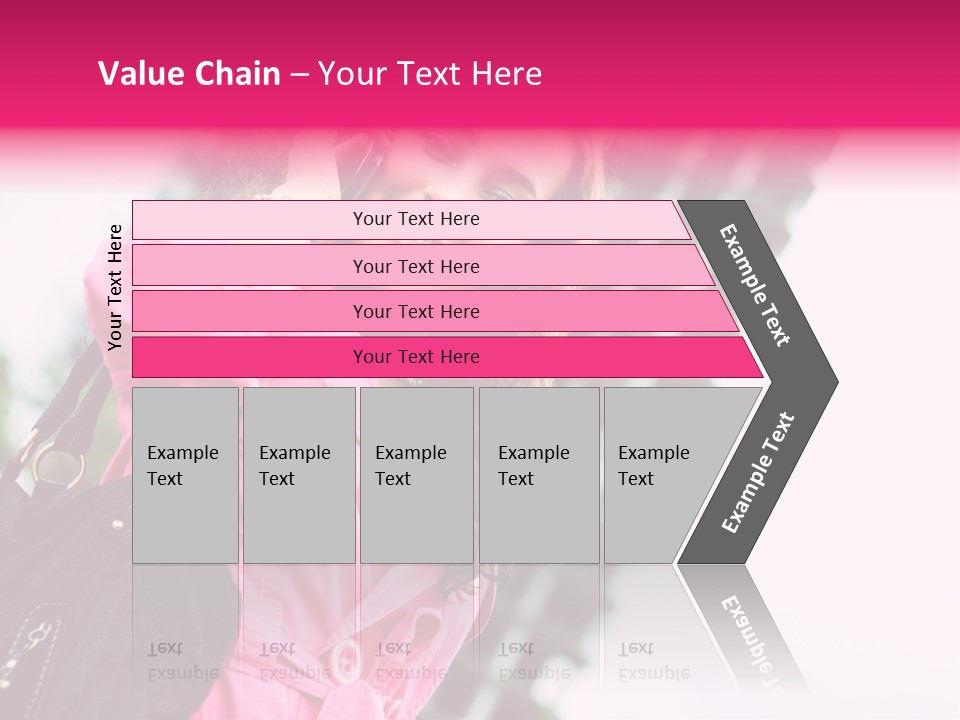 Beautiful Young Brunette Woman Talking On The Cellphone Outdoor PowerPoint Template