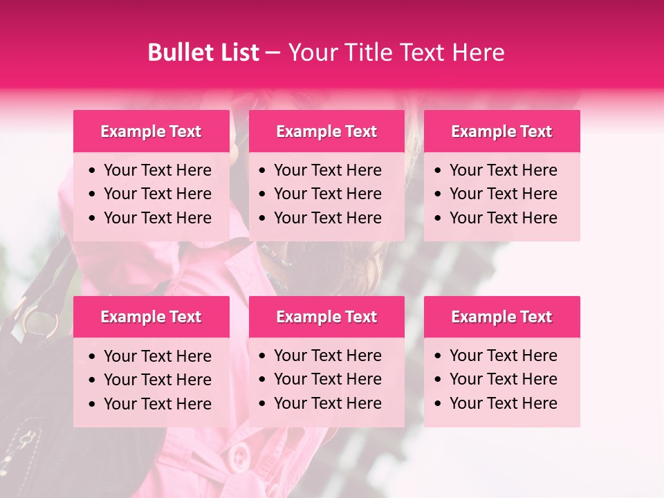 Beautiful Young Brunette Woman Talking On The Cellphone Outdoor PowerPoint Template