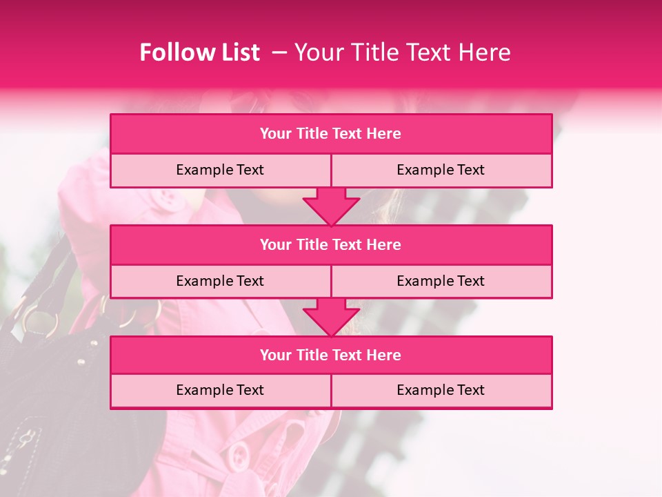 Beautiful Young Brunette Woman Talking On The Cellphone Outdoor PowerPoint Template