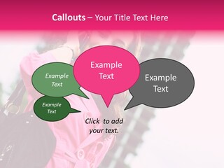Beautiful Young Brunette Woman Talking On The Cellphone Outdoor PowerPoint Template