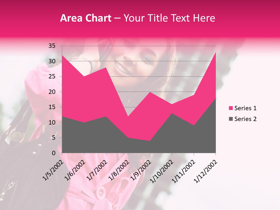 Beautiful Young Brunette Woman Talking On The Cellphone Outdoor PowerPoint Template