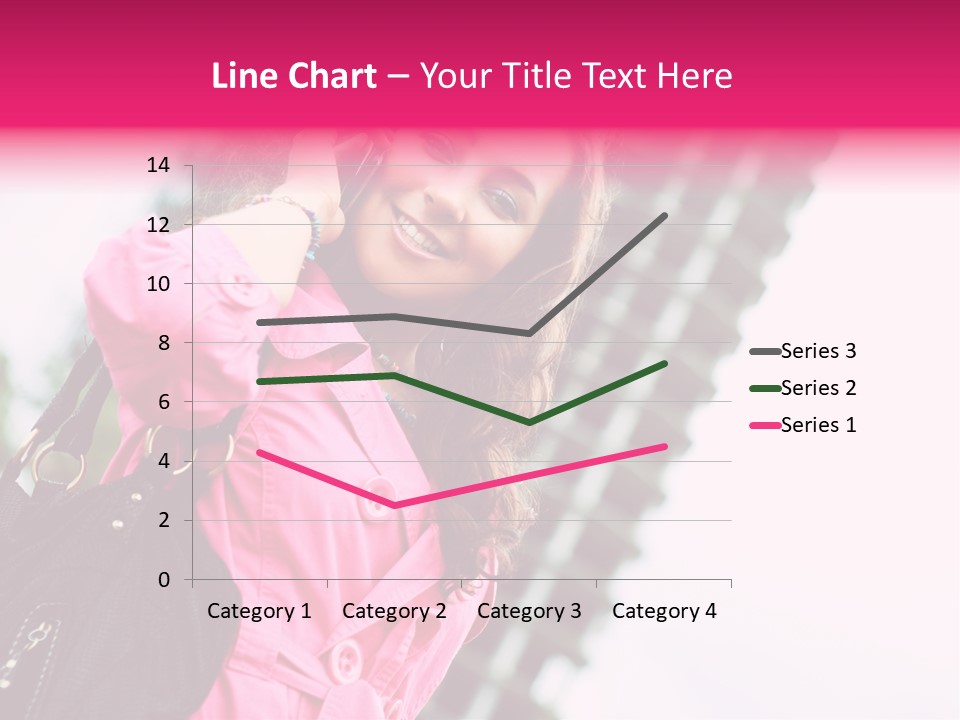 Beautiful Young Brunette Woman Talking On The Cellphone Outdoor PowerPoint Template