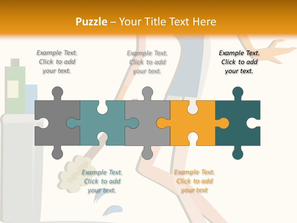 Cleaning Toilet Bowl - Vector Stock Vector Illustration: PowerPoint Template