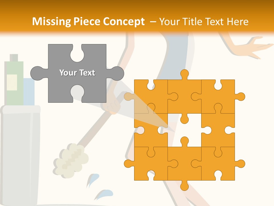 Cleaning Toilet Bowl - Vector Stock Vector Illustration: PowerPoint Template