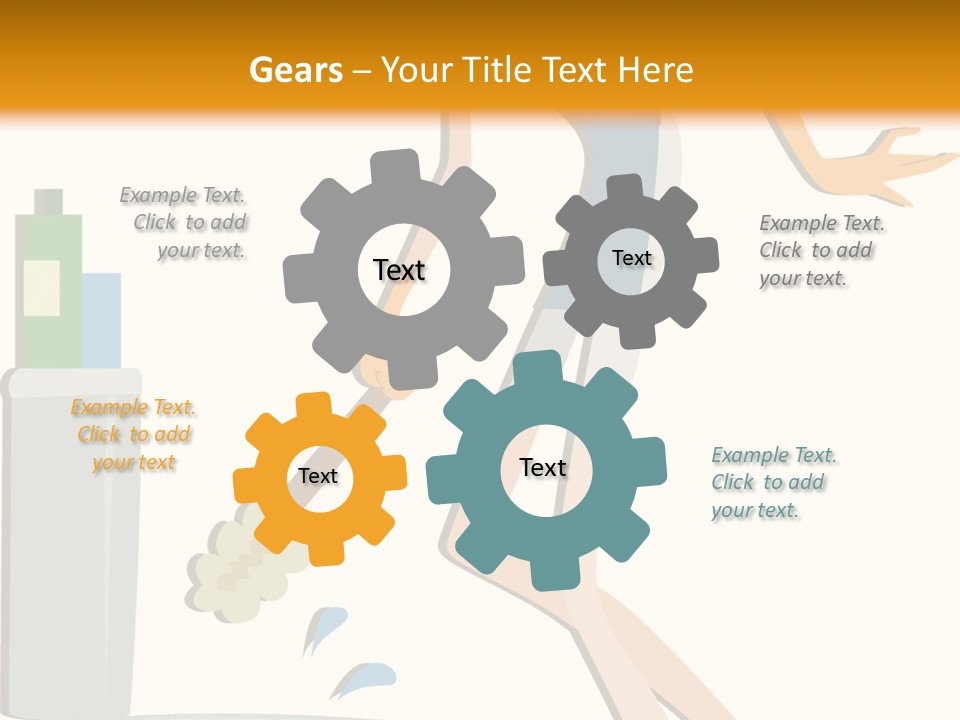 Cleaning Toilet Bowl - Vector Stock Vector Illustration: PowerPoint Template