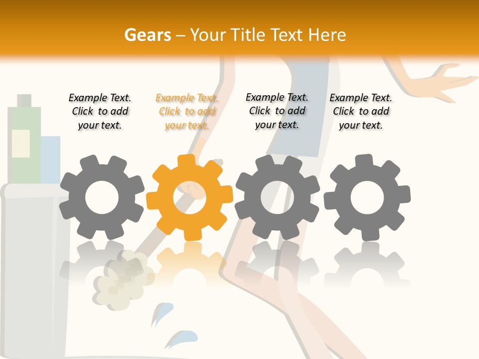 Cleaning Toilet Bowl - Vector Stock Vector Illustration: PowerPoint Template