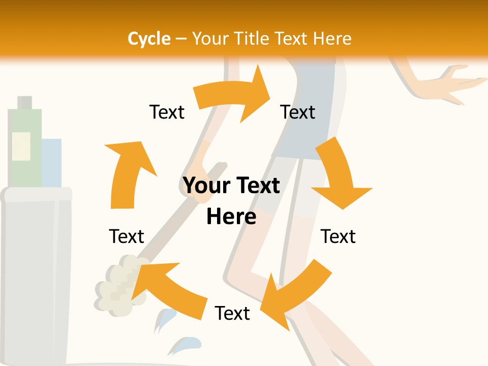 Cleaning Toilet Bowl - Vector Stock Vector Illustration: PowerPoint Template