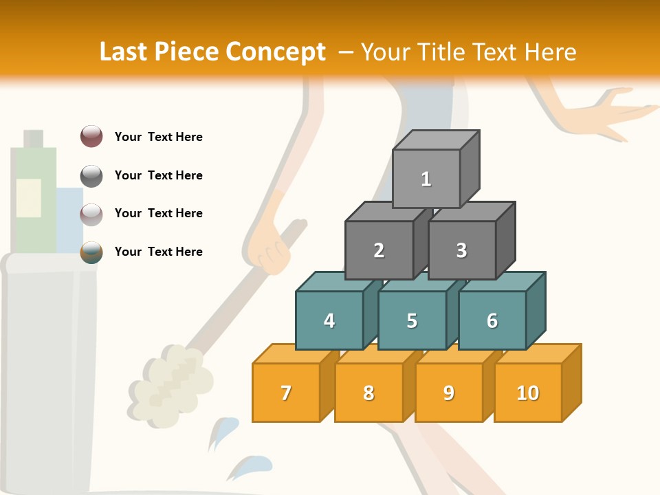 Cleaning Toilet Bowl - Vector Stock Vector Illustration: PowerPoint Template