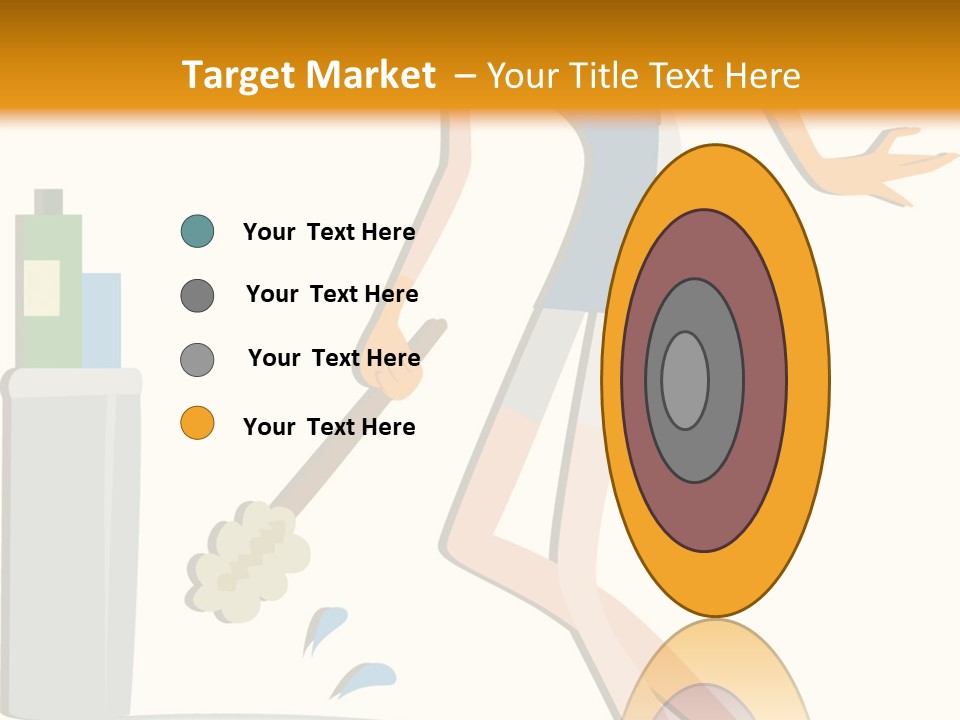 Cleaning Toilet Bowl - Vector Stock Vector Illustration: PowerPoint Template