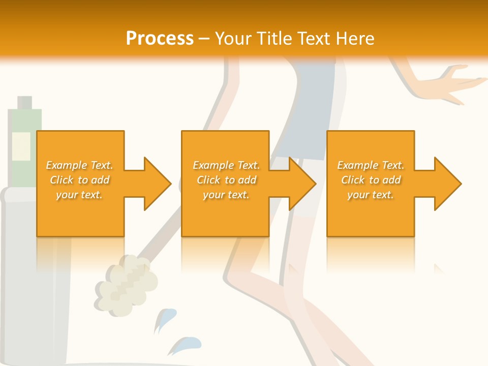 Cleaning Toilet Bowl - Vector Stock Vector Illustration: PowerPoint Template