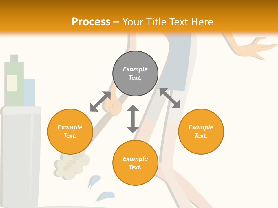 Cleaning Toilet Bowl - Vector Stock Vector Illustration: PowerPoint Template