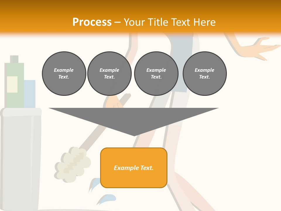 Cleaning Toilet Bowl - Vector Stock Vector Illustration: PowerPoint Template