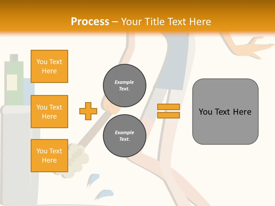 Cleaning Toilet Bowl - Vector Stock Vector Illustration: PowerPoint Template