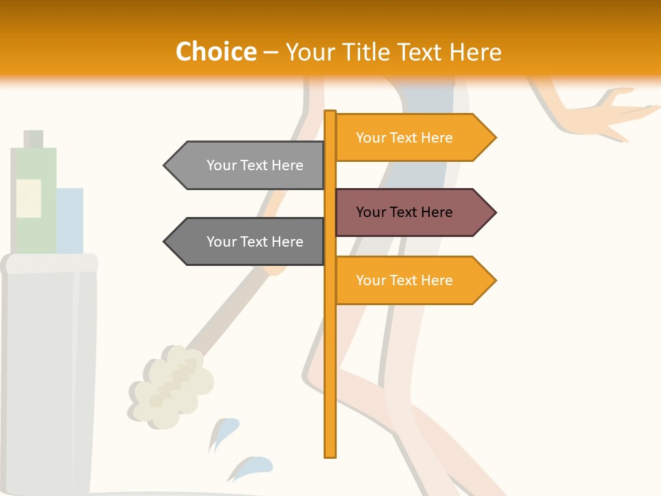 Cleaning Toilet Bowl - Vector Stock Vector Illustration: PowerPoint Template