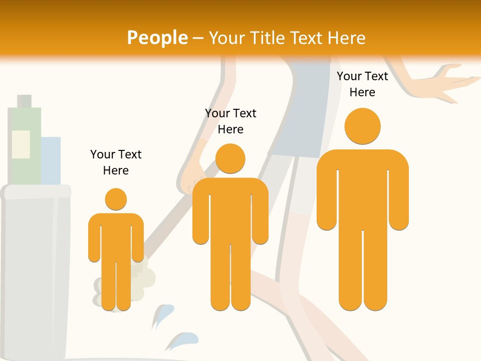 Cleaning Toilet Bowl - Vector Stock Vector Illustration: PowerPoint Template