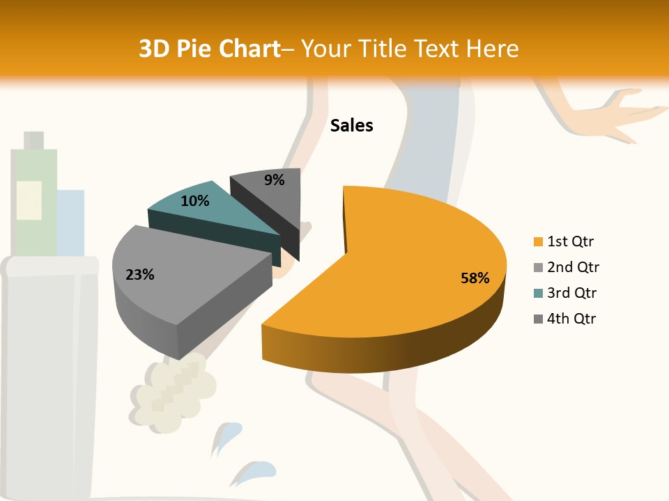 Cleaning Toilet Bowl - Vector Stock Vector Illustration: PowerPoint Template