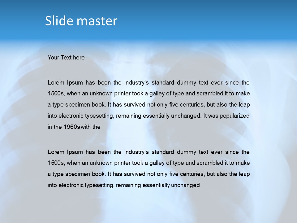 A Radiograph Of Human Body Is In Black And White Tones PowerPoint Template