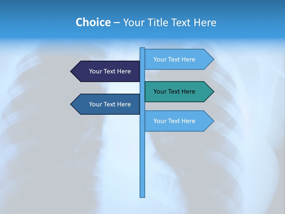 A Radiograph Of Human Body Is In Black And White Tones PowerPoint Template