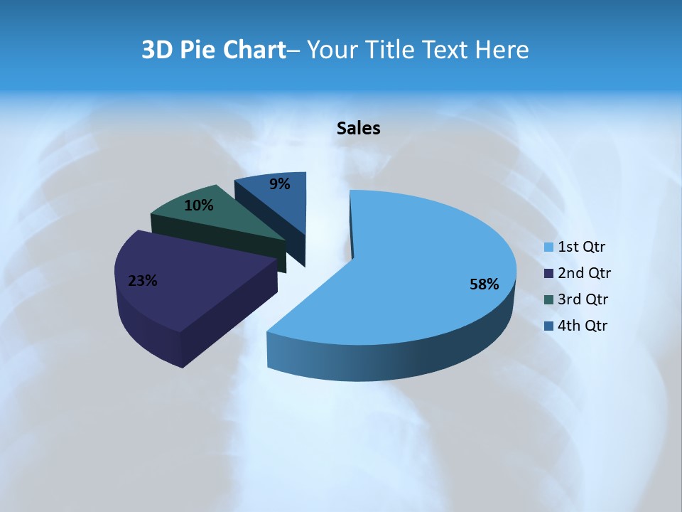 A Radiograph Of Human Body Is In Black And White Tones PowerPoint Template
