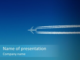 Flying Airplane PowerPoint Template