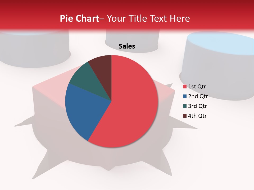 White Lorry With Green Trailer On The Highway Over Blue Cloudy Sky PowerPoint Template