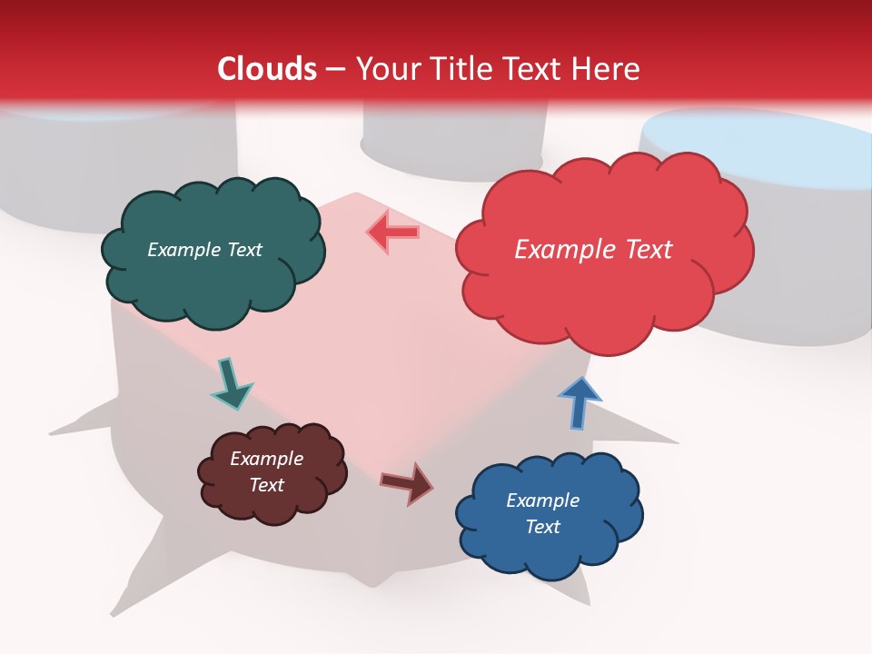 White Lorry With Green Trailer On The Highway Over Blue Cloudy Sky PowerPoint Template
