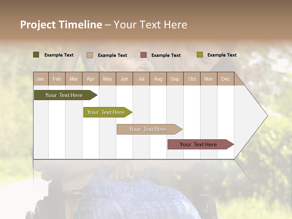 Senior Woman In A Wheelchair With Her Granddaughter PowerPoint Template