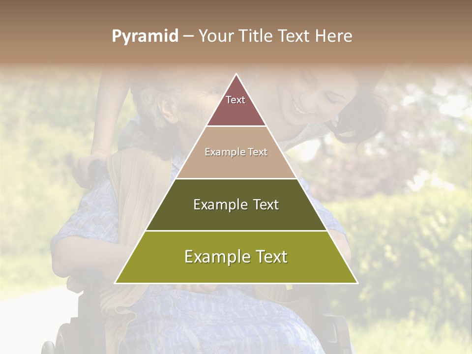 Senior Woman In A Wheelchair With Her Granddaughter PowerPoint Template