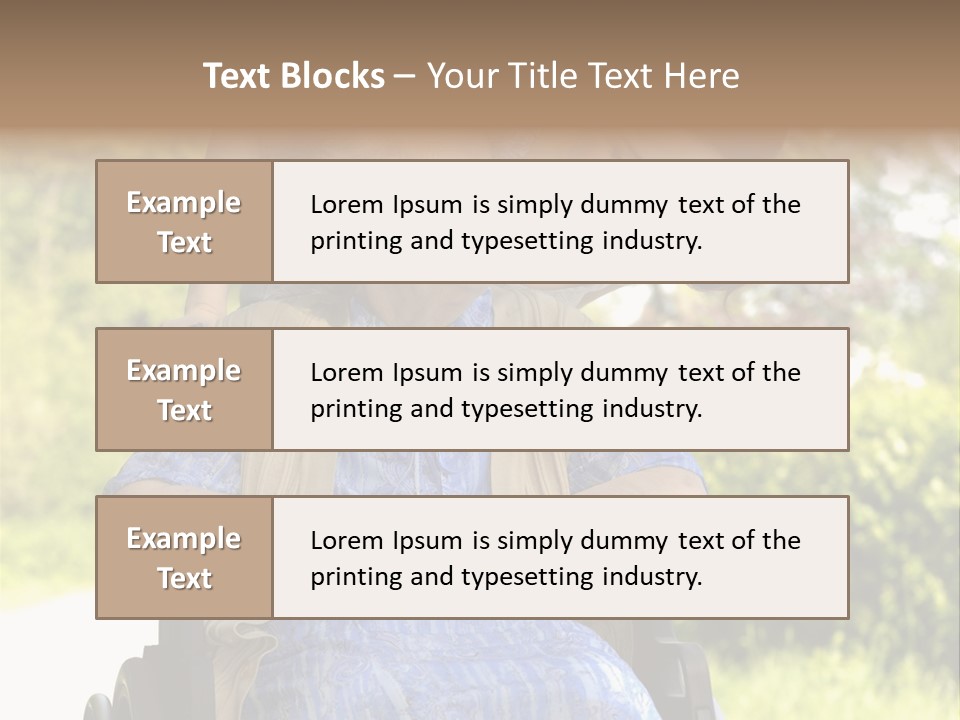 Senior Woman In A Wheelchair With Her Granddaughter PowerPoint Template