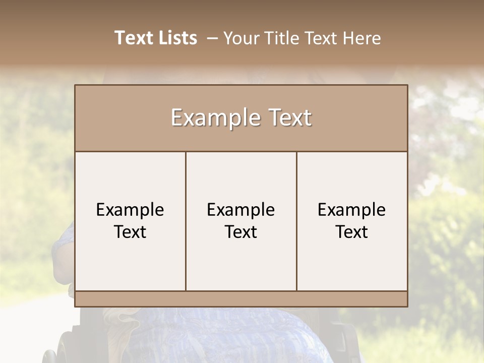 Senior Woman In A Wheelchair With Her Granddaughter PowerPoint Template
