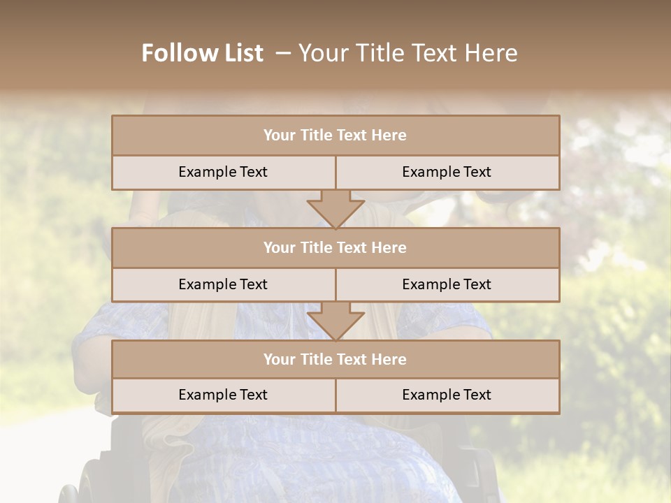 Senior Woman In A Wheelchair With Her Granddaughter PowerPoint Template