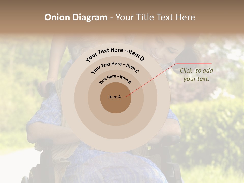 Senior Woman In A Wheelchair With Her Granddaughter PowerPoint Template