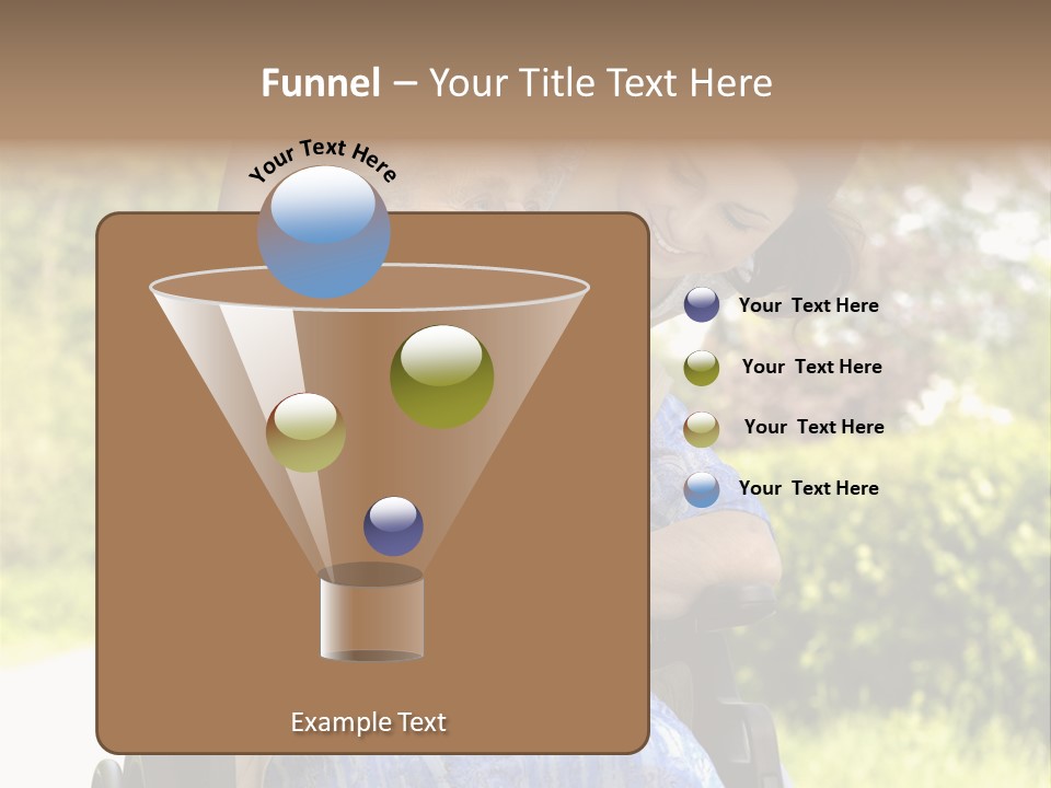Senior Woman In A Wheelchair With Her Granddaughter PowerPoint Template