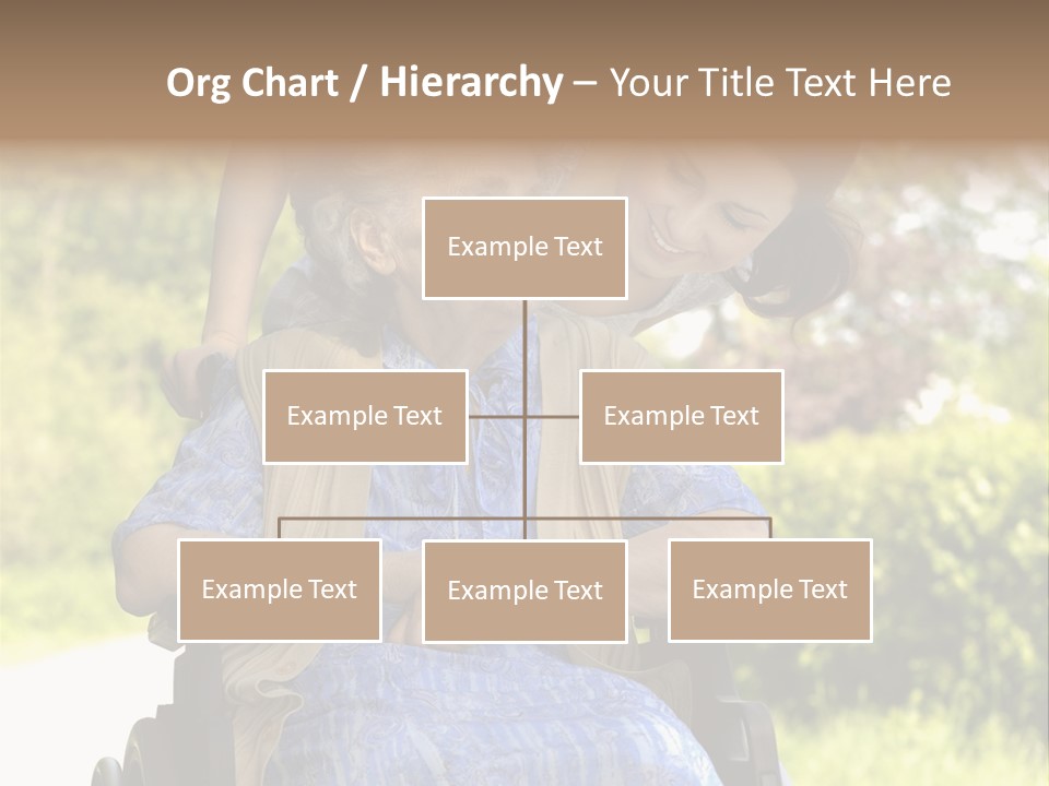 Senior Woman In A Wheelchair With Her Granddaughter PowerPoint Template